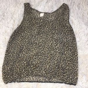 Cheetah / leopard print sheer tank top